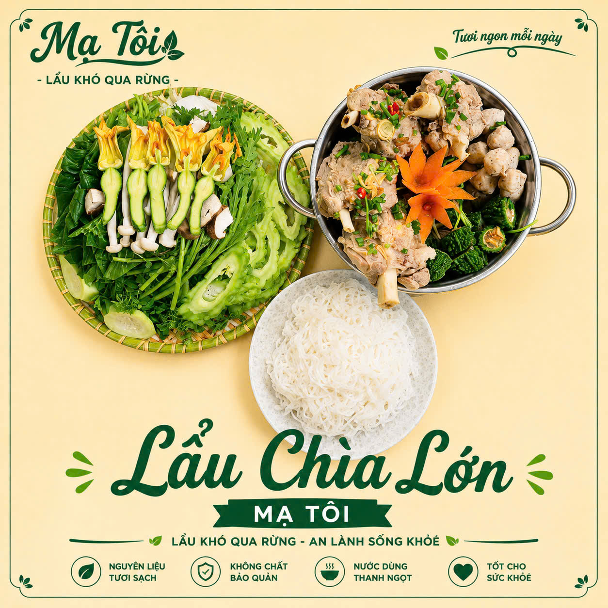 Lẩu Khổ Qua Rừng Sườn Chìa - Size Lớn