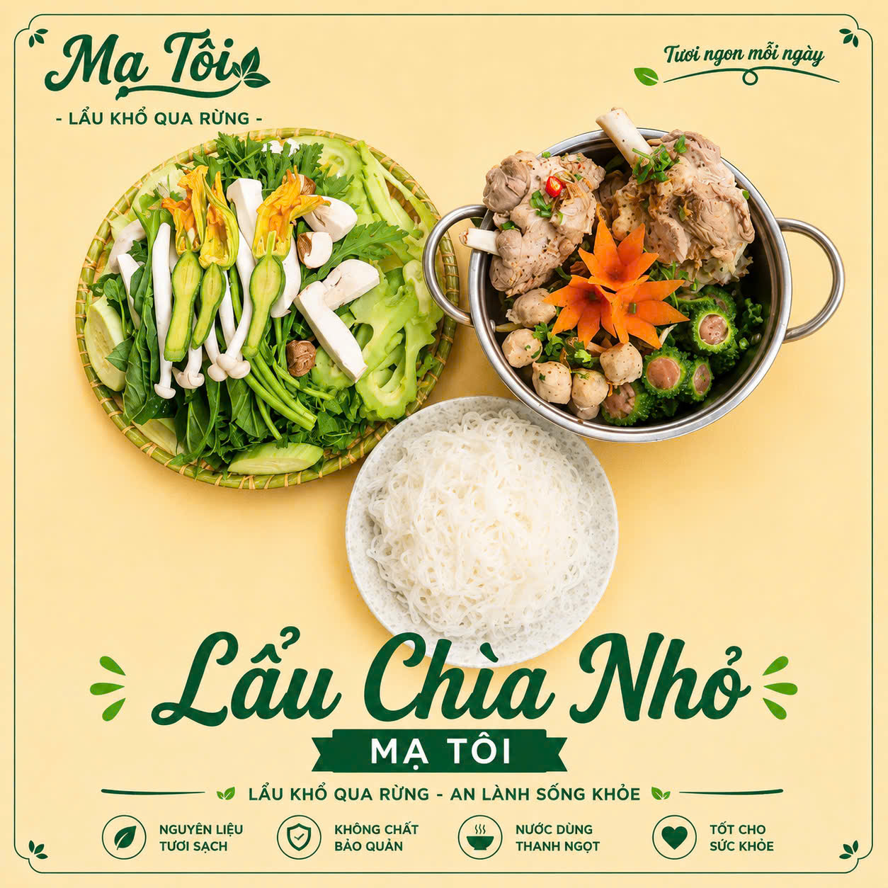 Lẩu Khổ Qua Rừng Sườn Chìa - Size Nhỏ